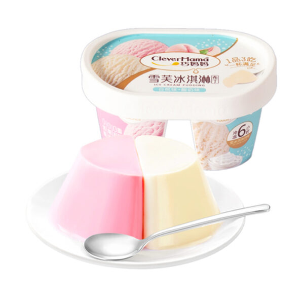 Clevermama Ice Cream Pudding White Peach+Yoghurt 113G