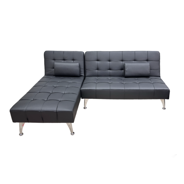 Koumo Corner Bed Sofa KM-162240 Colour:PU Black Leather 501