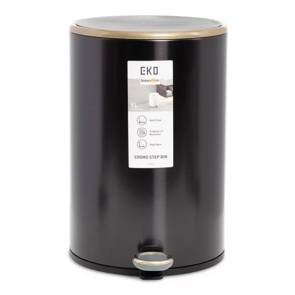 EKO Cosmo Step Bin 9L - Black