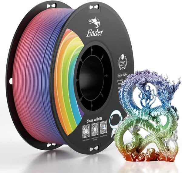 Creality Ender-PLA+ Rainbow Filament 1.75mm 1KG